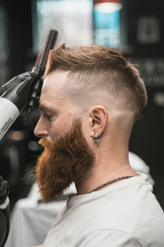 Beard fade haircut for men