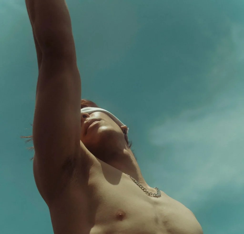 closeup dark underarms men